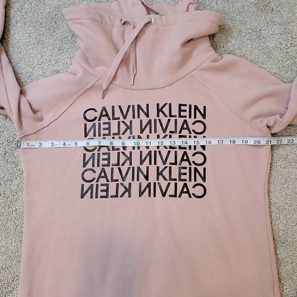 Calvin Klein Sweatshirt Womens Rosy Gray Cowl Neck Size L - Picture 7 of 8